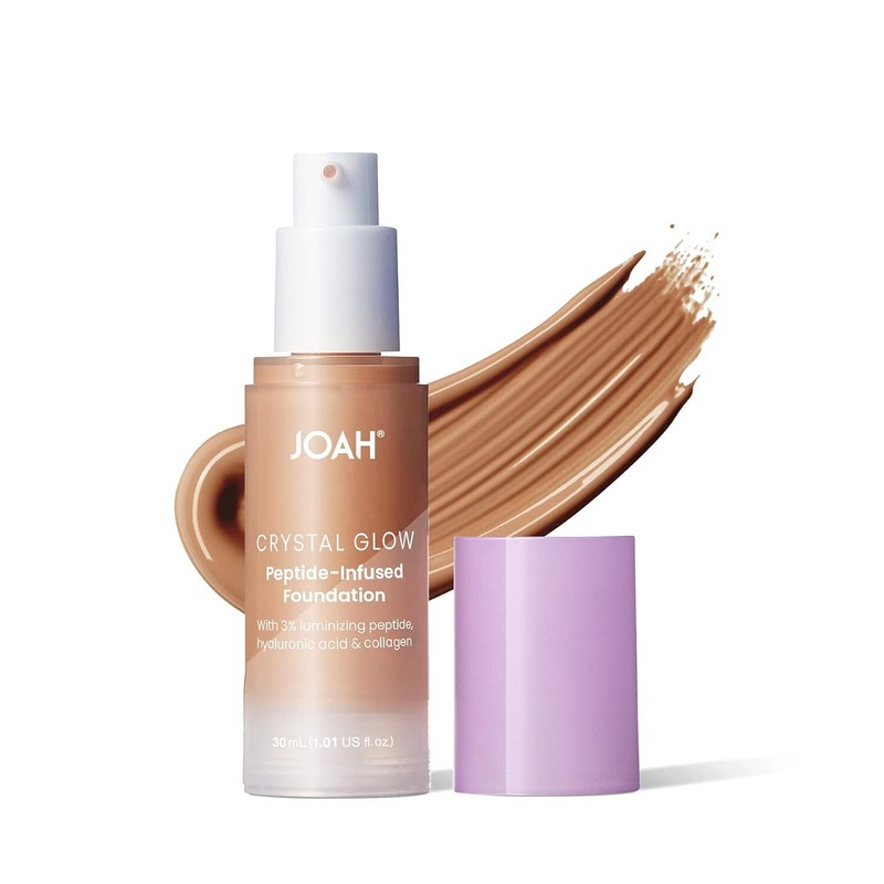 JOAH Foundation Crystal Glow Peptide-Infused TW050 Tan Warm Undertones