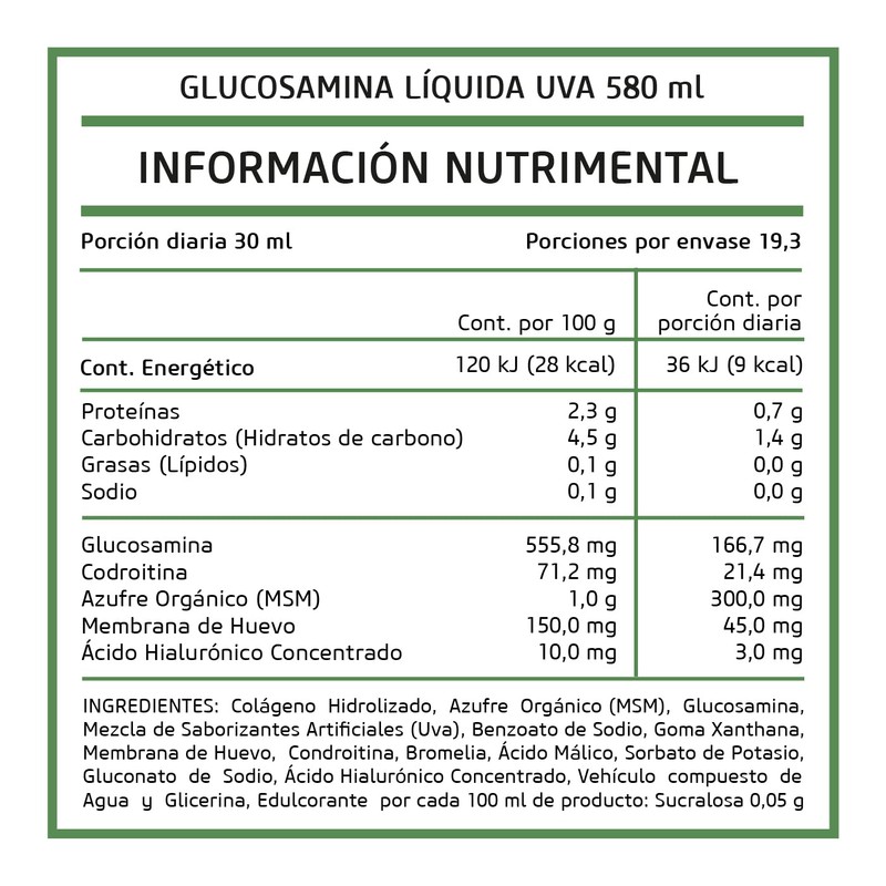 Pronat | GLUCOSAMINA LIQUIDA UVA 580 ML