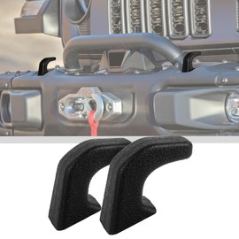 JWWY - Cubiertas de gancho de remolque para remolque, cubierta de receptor, enganche de remolque, funda protectora de goma, ajuste para 2007-2024+Jeep Wrangler JL Gladiator JT 4XE JK accesorios