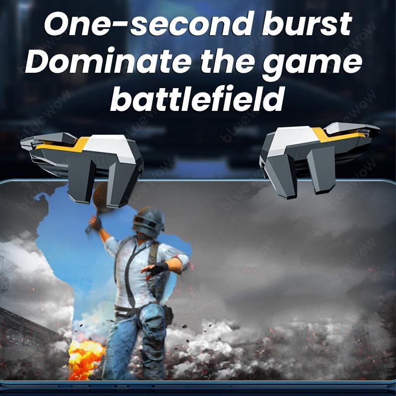 BlueWow 4-Finger Game Assist Trigger | Mobile Gaming Controller for