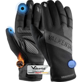 Valkental® GloRider Windproof Cycling Gloves, Padded & Grippy, Winter Gloves & Transition Gloves, for Men & Women, with Touchscreen Function