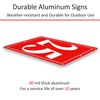 i-CowFun Premium Aluminum Number Signs 25, Metal 12" X 8"