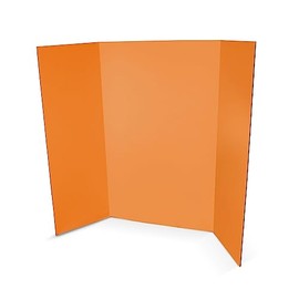 Flipside Products 36” x 48” Project Boards for Presentations, Science Fair, School Projects, Event Displays and Trifold Picture Board, Proudly Made in USA - Orange - 24 Pack