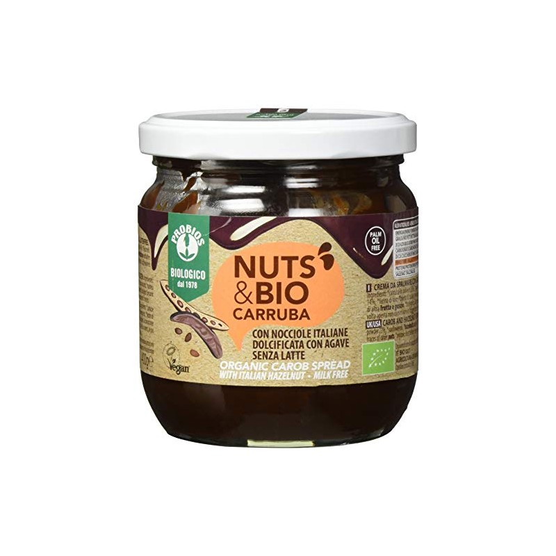 Probios Nuts Bio alla Carruba, senza Latte - 1 Pezzo