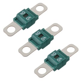 BOJACK Midi High Current Fuse Bolt-On Fuse 125A White for Cars, Trucks, Construction Vehicles, Buses, Caravans (Pack of 3, 125A)
