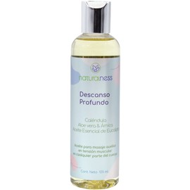 Naturalness - Aceite relajante para masaje "Descanso Profundo" - Tamaño 125 ML A base de extractos herbales y Aceites esenciales 100% naturales.