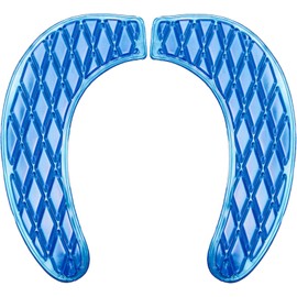 Gel Toilet Seat Cushion - Toilet Cushion for Bathroom - Portable and Washable - Universal Padded Toilet seat for Standard U Shape Toilet Seats -Adhesive Toilet Seat Cushion for Women Seniors (Blue)