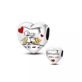 Minimalist Charm Jewelry Get Together All The Way Heart Charm, Heart Charm, Silver Charm, Women Gift