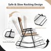 Tangkula Outdoor Folding Rocking Chair, No Assembly Required, Foldable Rocker