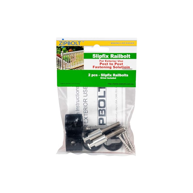 Zipbolt 17.150 Exterior Slipfix Railbolt — Epoxy Coated Staircase Handrail