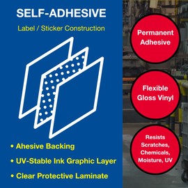 ComplianceSigns.com Danger Do Not Stand On Or Above This Step Label Decal, 6x1 inch 4-Pack Vinyl for Industrial Notices, American Made Safety Stickers