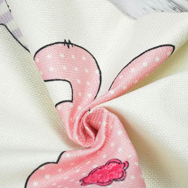 ONWAY Easter Bunny Throw Pillow Cover 12x20 Inch Stripes Pink