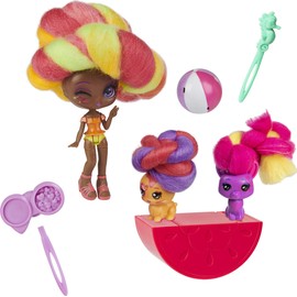 Candylocks 6056610 Margo Punch Hair Toy Doll with Animals Tiere, Multicoloured