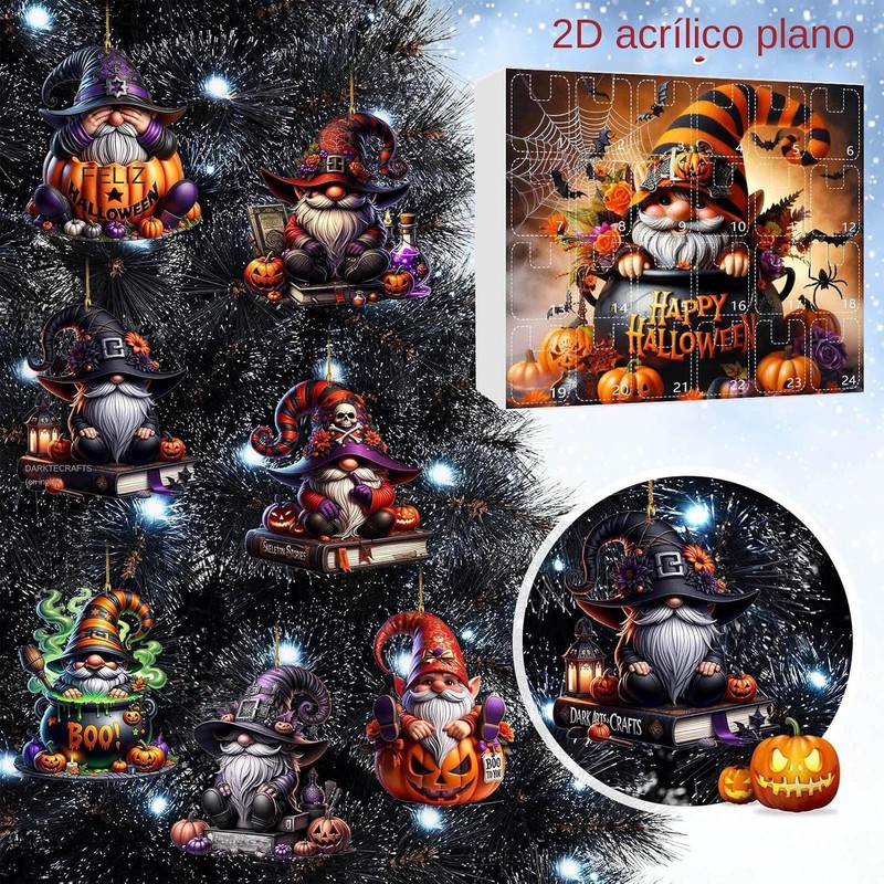 Calendario de Adviento Halloween 24 días – Decoración festiva con