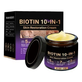 Crema Reparadora De La Piel Con Biotina 10 En 1, Elimina Las