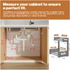 2-Pack Under Sink Organizers and Storage,2-Tier L Shape Pull Out