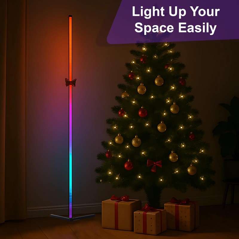 Oizuon 2 Pack Corner Floor Lamp – RGB Lamp Modern
