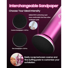 HayZBao Electric Foot Callus Remover with 60 Pcs Sandpaper Discs - Electric Callus Remover for Feet,Foot File for Women & Men,Professional Pedicure Tool for Dead Skin and Calluses - Matte Purple