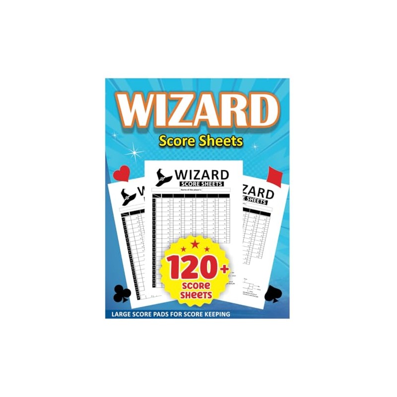 Wizard Score Sheets: Large Print Score Pads with 120+ Pages