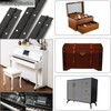 12PCS 8Inch Black Continuous & Piano Hinges, 1.2'' Open Width