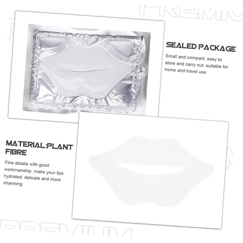Mascarilla Labial 25 Piezas de Fibra Vegetal, Hidratante y Exfoliante