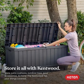 Keter Kentwood 92 Gallon Resin Deck Box-Organizati