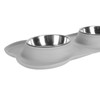 Double Pet Bowls Rustproof Stainless Steel Dog Water Food Bowls