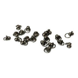 prendre 【Matching Color 20-Piece Set】 DIY Screw Type with Round Can, Drop Handle, Screw, Wallet, Fittings, Small, Screw Attached, 20 Sets, Clasp, Hand Can, Can Attached, Handicraft (Gun Metallic