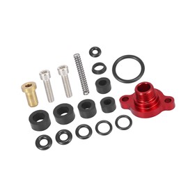 HEROFFIX Car Fuel Injection Pressure Regulator Valve Cap Spring Kit for Ford F250 F350 F450 F550 7.3L Powerstroke Diesel 1999 2000 2001 2002 2003 Red Replace Parts
