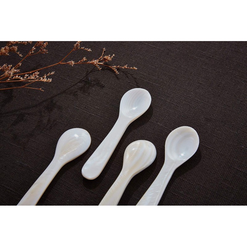 DUEBEL Set of 10 White Mother of Pearl MOP Caviar