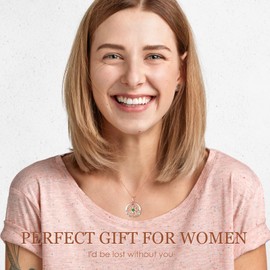 Gifts For Her Birthday Gifts For Women Christmas Gifts Ideas Mothers Day Gifts Valentines Gifts For Wife From Husband Jewelry For Women Rose Gold Compass Necklace Birthstone Diamond Sterling Silver Necklaces For Girlfriend(May-Emerald)