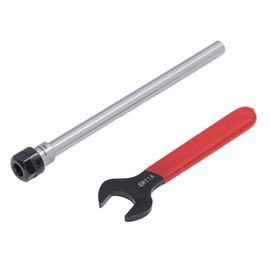 Collet Holder, Straight Shank Tool Holder ER11 Collet Extension Rod with Wrench CNC Milling Accessories, Effectively Suppresses Vibration (C10-ER11A-150L)