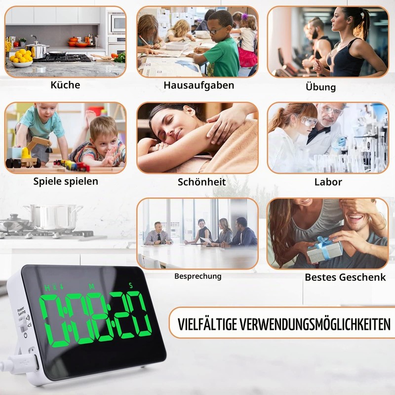 XREXS Digital Kitchen Timer, Digital Cooking Timer, Count Up/Down Timer