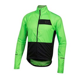 PEARL IZUMI Men's Elite Escape Convertible Jacket, Screaming Green/Black, Small