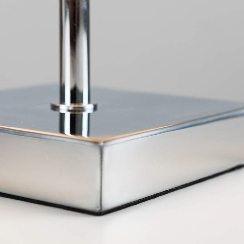 MiniSun Modern Square Polished Chrome Touch Table Lamp with a