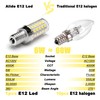 ALIDE E12 60W 4000k C7 Led Candelabra Light Bulbs Replacement,