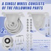 Tatuo 2 Pack 4" Heavy Duty V Groove Gate Roller