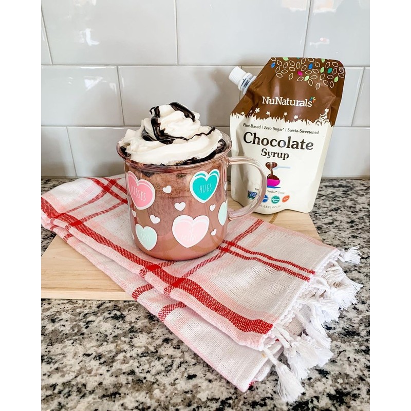 NuNaturals Pourable Maple, Caramel, Chocolate Stevia Syrup, Sugar-Free Syrup 6.6oz