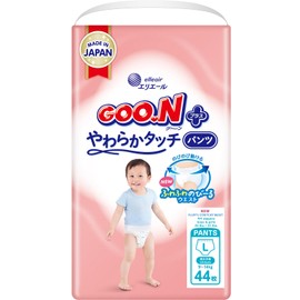 GOO.N Plus+ Pants L Size (up to 31 lb) Unisex 44 Count [1-Pack] Japanese Pull-up Skin Comfortable Design, Made in Japan