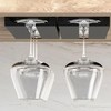 Vaisoeny Wine Glass Holder Under Cabinet, 4 Pack, Black