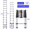 Aluminum Telescoping Ladder with Non-Slip Feet, 16.5FT Telescopic Ladder One