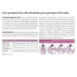 Eps! Foam Earplugs, Good Sleep, Noise Cancelling, Ear Plugs for Loud Noise, Hearing Protection, Reusable, Size L, Pack of 6