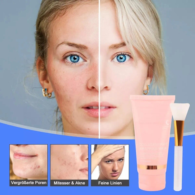 Máscara De Colágeno Para Envolver La Noche, Máscara Exfolian