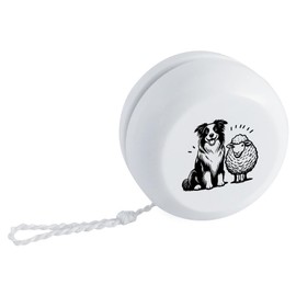 Azeeda 'Happy Border Collie With Sheep' Retro Style Yo-Yo (YY00050607)