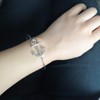 NOUMANDA Women's Nautical Jewelry Sailor's Anchor Easy Open Hook Bracelet