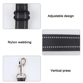 Pack of 2 Dog Collar Clips, Reflective Safety Clips for Dog Collars, 360° Rotating Dog Harness Connectors with Double Clasps for Dog Harness to Collar Safety Clip