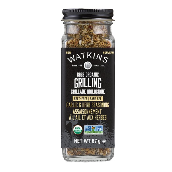 Watkins Organic Grilling Salt Free Garlic & Herb Seasoning 67g