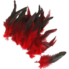 Clockjuan 50 piume rosse naturali per Carnevale Halloween Costume, artigianato, pittura e artigianato