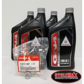 Honda 2021-2022 Genuine OEM Honda Pioneer 520 SXS520 Oil Change Kit with 10W-30 Oil