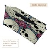 2 Pack Tissue Box Cover Holder, Skulls Roses Flowers Rectangle